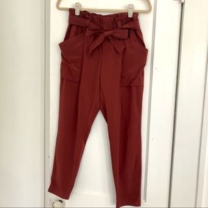 Athleta skyline pants 2019, brick red, sz 6